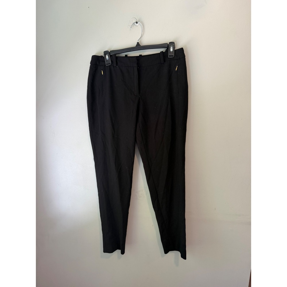 Jones New York Signature Grace Black Dress Pants Gold Hardware Size 4